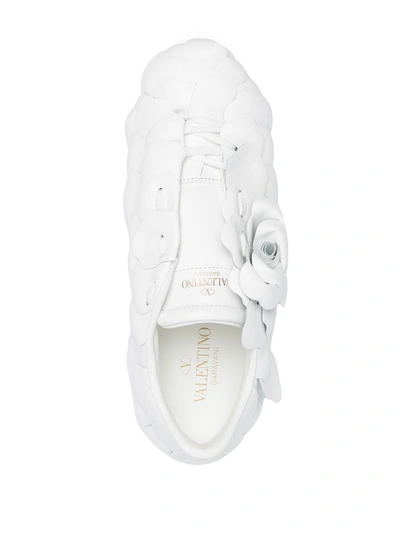 Shop Valentino Atelier Rose Edition Leather Sneakers