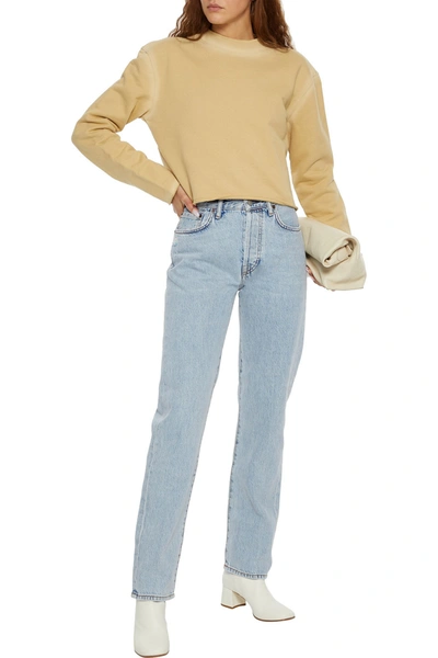 Acne Studios Log High-rise Straight-leg Jeans In Mid Denim | ModeSens