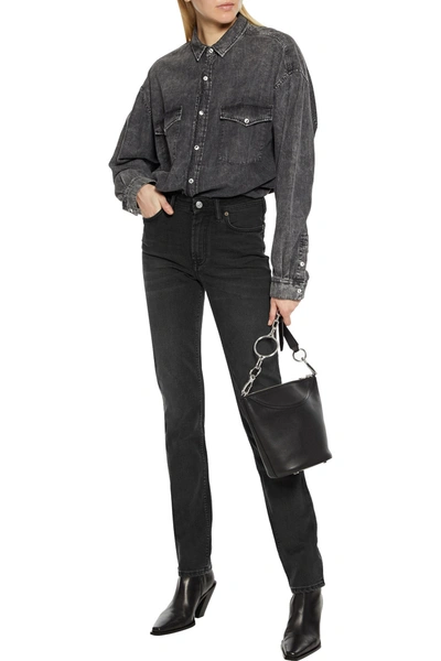 Shop Acne Studios South High-rise Straight-leg Jeans In Charcoal