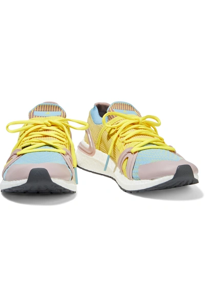 Shop Adidas By Stella Mccartney Ultraboost 20 Rubber-trimmed Stretch-jacquard Sneakers In Yellow