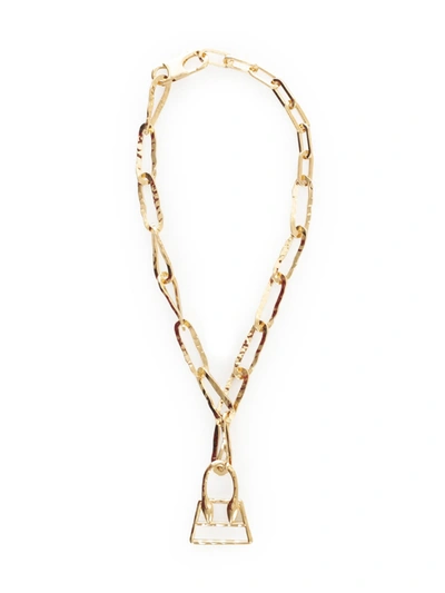Shop Jacquemus Le Collier Chiquita In Raw Gold