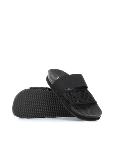 Adidas By Stella Mccartney Latte Two-strap Slides In Black