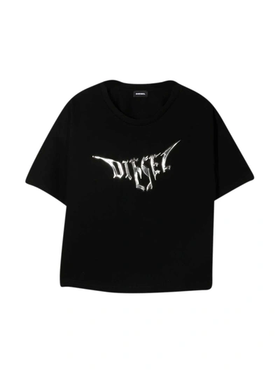 Shop Diesel Black T-shirt In Nero