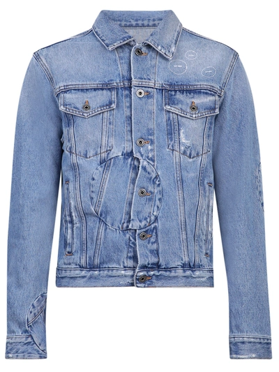 Shop Off-white Printed Jacket In Blue