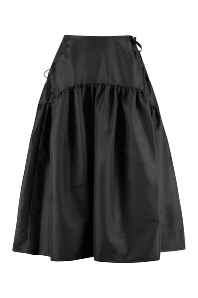 Shop Cecilie Bahnsen Lilly Full Skirt In Black