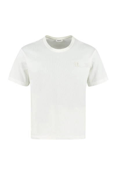 Shop Nanushka Reece Cotton Crew-neck T-shirt In Ivory