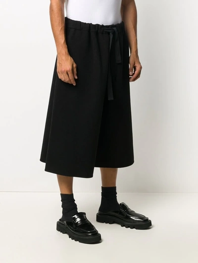 Shop Jw Anderson Oversize Double Face Wool Shorts In Black