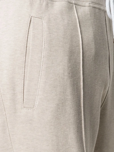Shop Brunello Cucinelli Cropped Knitted Trousers In Neutrals