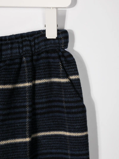 Duoltd Teen Striped Track Pants With Logo Stripe Detail In Blue