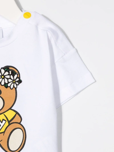 Shop Moschino Teddy Bear Print T-shirt In White