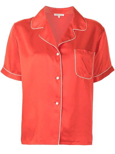 Shop Morgan Lane Katelyn Pyjama Shirt In Red