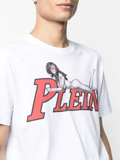 Shop Philipp Plein Logo-print Short-sleeve T-shirt In White