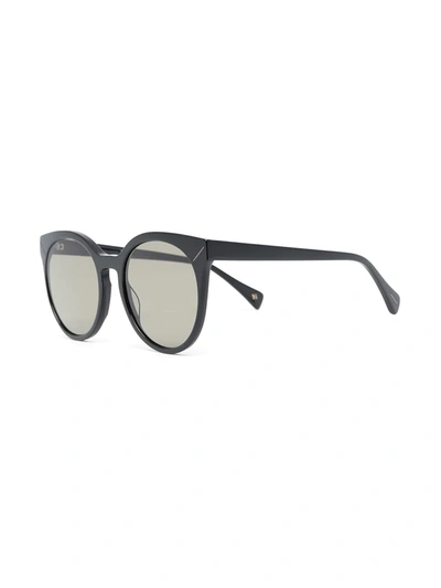 Shop Yohji Yamamoto Ys 500 Cat-eye Sunglasses In Black