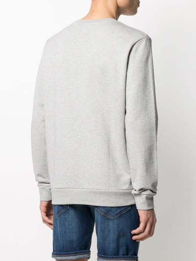 Shop Apc Embossed Logo Sweatshirt In Grey