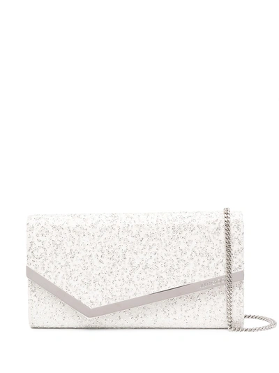 Shop Jimmy Choo Emmie Clutch Bag In White