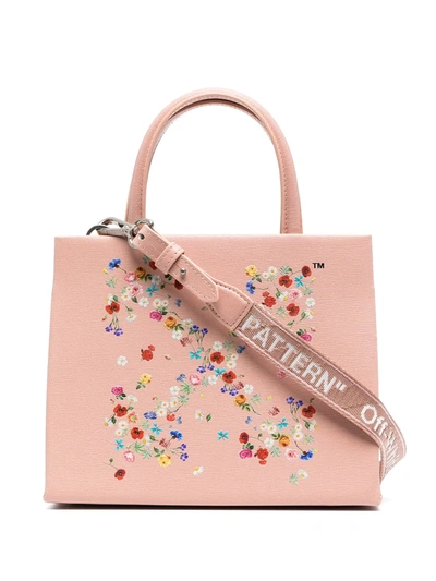 Shop Off-white Floral Arrows-motif Tote Bag In Pink