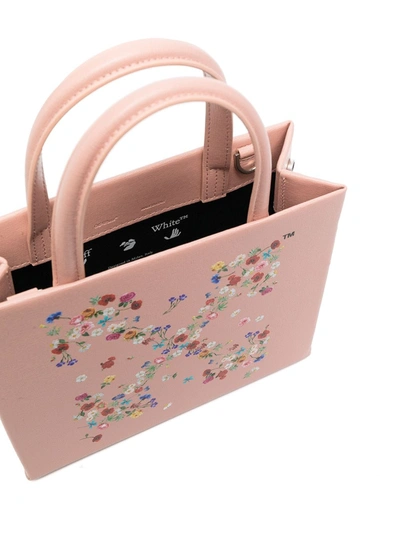 Shop Off-white Floral Arrows-motif Tote Bag In Pink