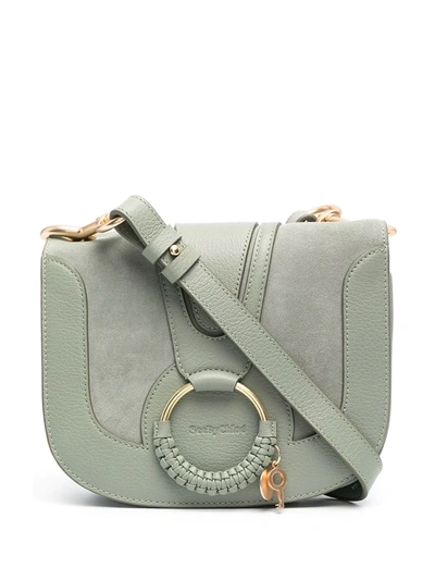 Shop See By Chloé Woven Ring Crossbody Bag In Green
