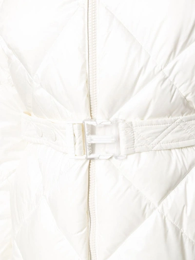 Shop Moncler Quilted Zip-up Jacket In White