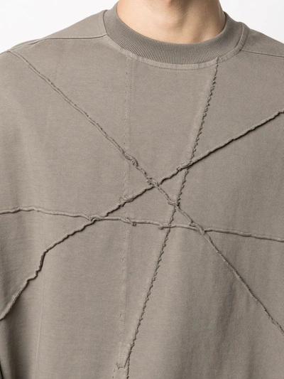 Shop Rick Owens Drkshdw Extra-long Cotton Sweatshirt In Grey