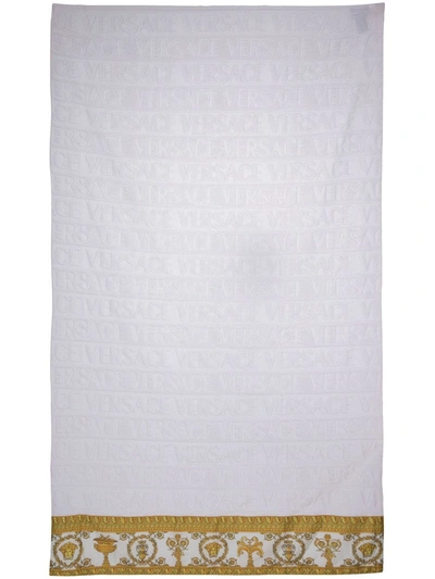 Versace Home I ♡ Baroque Bath Towel In White