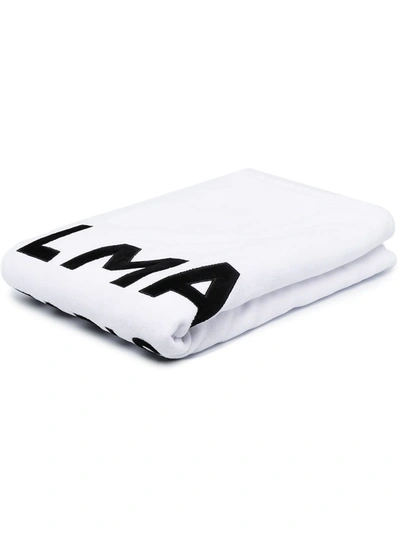 Shop Balmain Logo-print Bath Towel In White