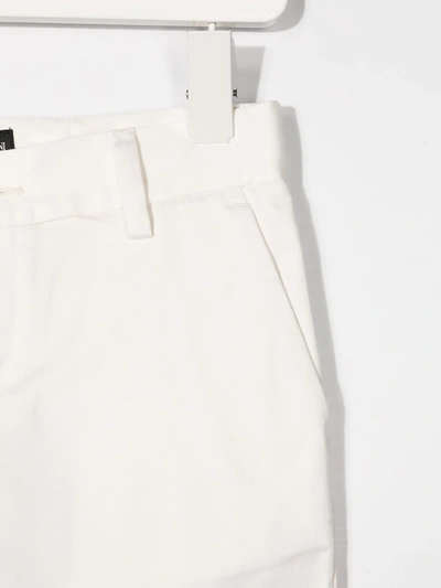 Shop Emporio Armani High-rise Straight-leg Jeans In White