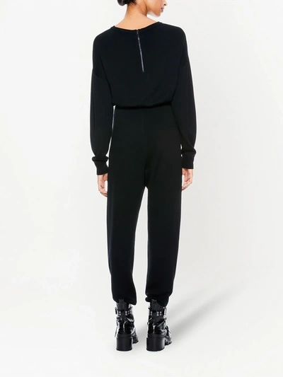 Shop Alice And Olivia Nikita Knitted Jumpsuit In Black