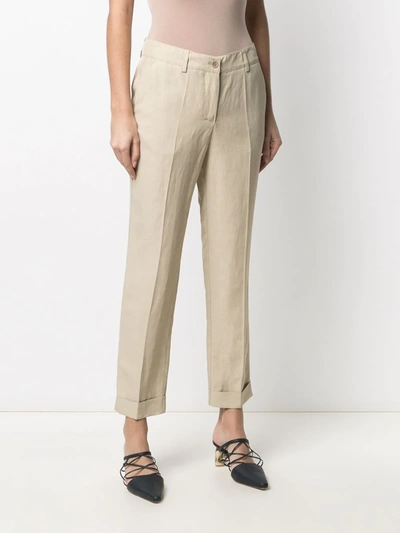 P.a.r.o.s.h Slim-fit Tailored Trousers In Neutrals
