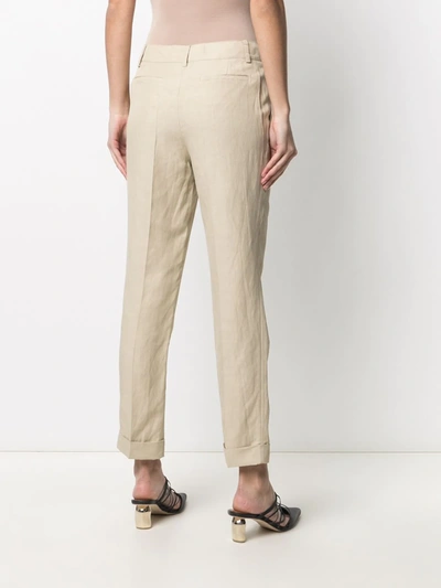 P.a.r.o.s.h Slim-fit Tailored Trousers In Neutrals