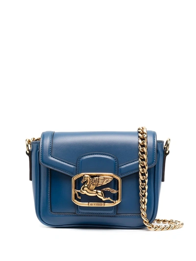 Shop Etro Logo-plaque Shoulder Bag In Neutrals