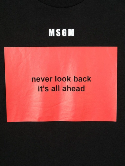 MSGM TEEN SLOGAN-PRINT COTTON T-SHIRT 