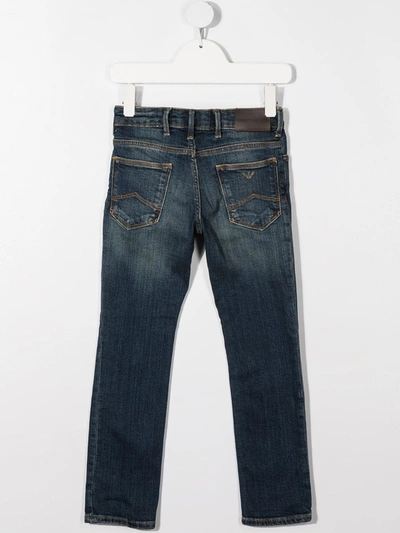Shop Emporio Armani Skinny-fit Denim Jeans In Blue