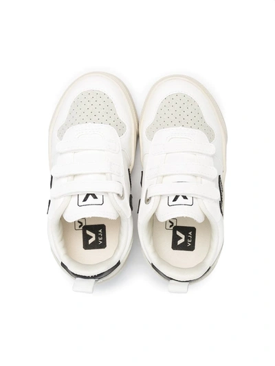 Shop Veja V-12 Touch-strap Sneakers In White