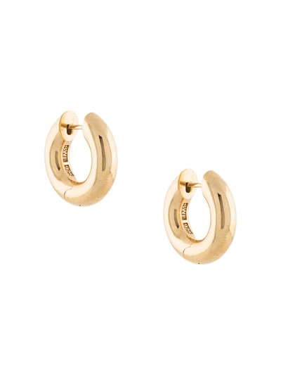 Shop All Blues Almost Thick Hoop Earrings In Gold