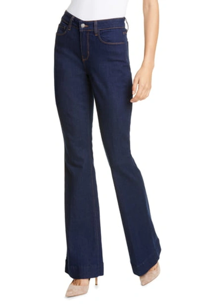Shop L Agence Affair High Waist Flare Jeans In Rinse