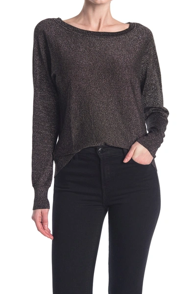 Shop Velvet Lurex Shine Knit Sweater In Black