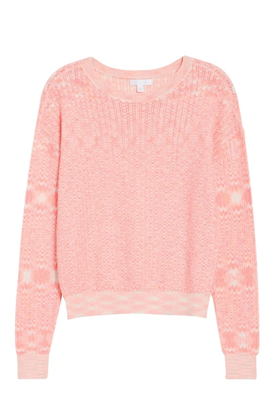 Shop Abound Space Dye Pullover Sweater In Pink Camelia Spacedye