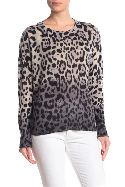 Shop 360cashmere Juliana Pullover Cashmere Sweater In Leopard Print/dip Dye