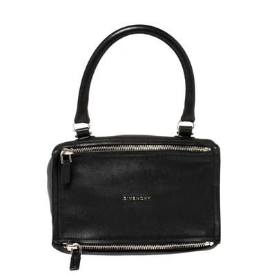 Pre-owned Givenchy Black Leather Pandora Messenger Bag