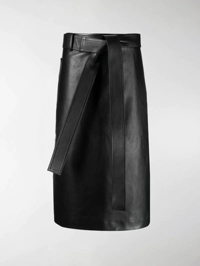 Shop Balenciaga Wrap Mid-length Skirt In Black