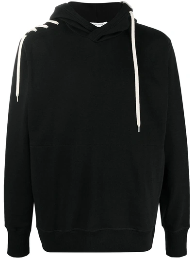 Shop Craig Green Lace Detail Hoodie In Black