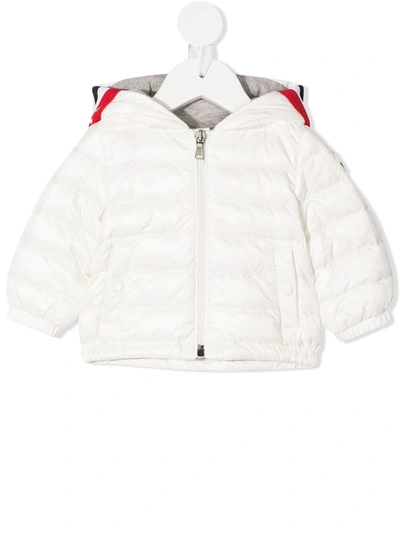 Shop Moncler Hooded Padded Jacket In 白色