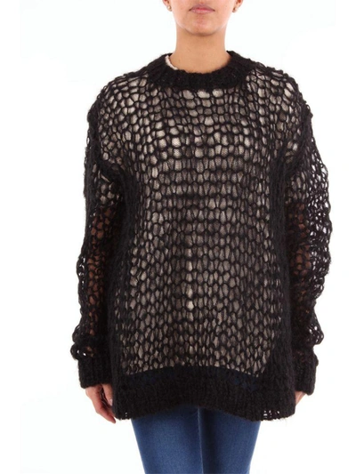 Shop Junya Watanabe Women's Black Wool Sweater