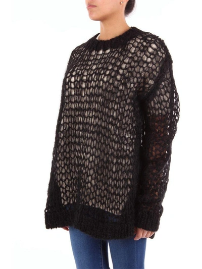 Shop Junya Watanabe Women's Black Wool Sweater