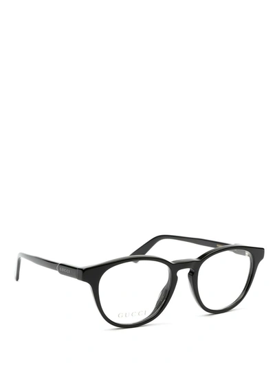 Shop Gucci Men's Black Acetate Glasses