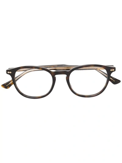 Shop Gucci Men's Brown Acetate Glasses