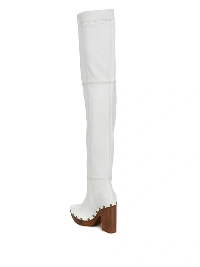 Shop Jacquemus Women's White Leather Boots