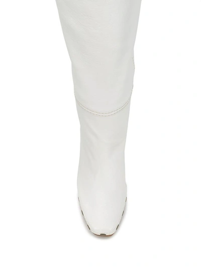 Shop Jacquemus Women's White Leather Boots