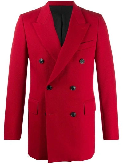 Shop Ami Alexandre Mattiussi Men's Red Wool Blazer